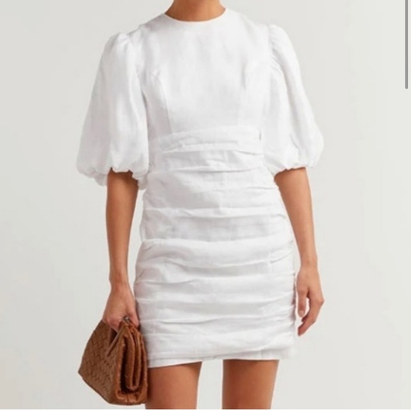 DISSH linen Bullock gathered dress - Picture 1 of 5